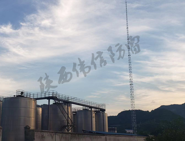貴州某酒廠直擊雷防護(hù)工程現(xiàn)場圖2