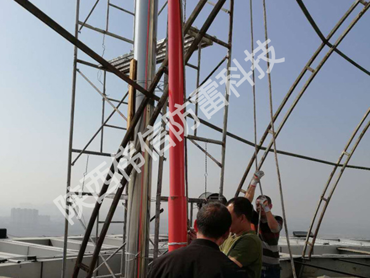 21米高強度玻璃鋼避雷針，氣象雷達站專用避雷針，防側(cè)擊絕緣接閃器產(chǎn)品展示二